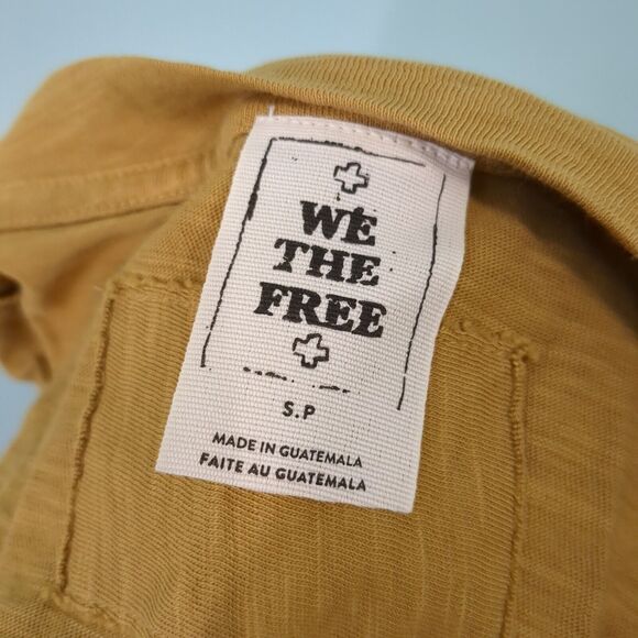 Free People We the Free Tunic Shirt Womens small Brown Long Sleeve Over Sized - Picture 6 of 6